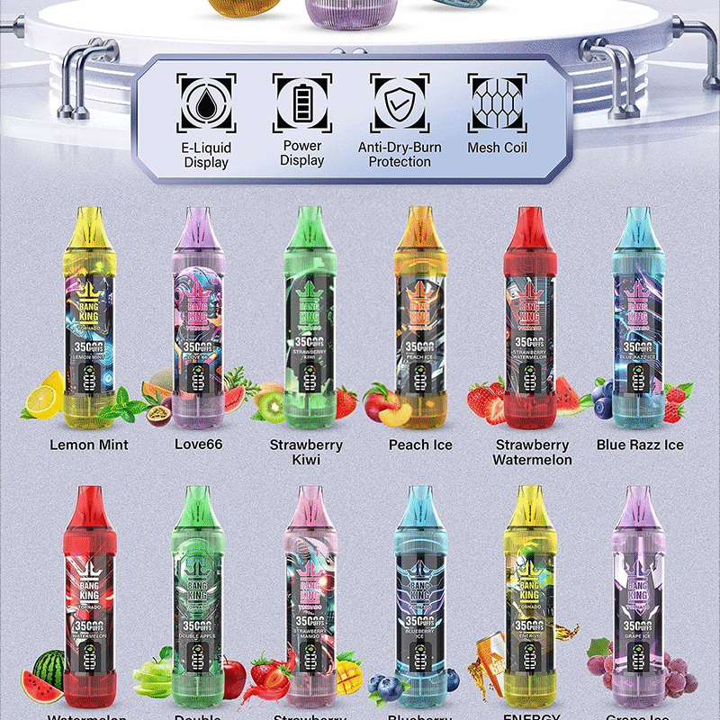 35000 PUFFS ,BANG KING拋棄式電子煙 超大容量 歐美爆款台灣現貨 12種口味